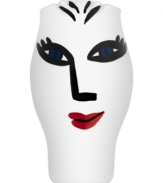 More than a pretty face, the Open Minds vase is marked by dramatic brushstrokes in opaque glass. Designed by Ulrica Hydman-Vallien for Kosta Boda.