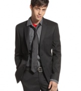 This Kenneth Cole blazer might look great with a shirt and tie, but you can also toss it over a T shirt and master the high-low mix.
