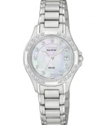 Luminous details shine on this charming Eco-Drive watch by Citizen.