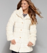Banded faux fur makes this coat from GUESS? absolutely irresistible winter-wear! (Clearance)