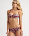 An undeniable Missoni charmer, this bandeau bikini set features ruched details for a flattering fit.Bandeau topRemovable halter strapStretch bottomRayonHand washMade in Italy of imported fabric