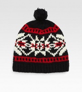 A cold weather essential knitted from an exquisite blend of wool and cashmere and topped with pom detail.70% wool/30% cashmereDry cleanImported