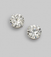 EXCLUSIVELY AT SAKS. A must-have classic design in sparkling cubic zirconia.Cubic zirconia Sterling silver Post backs Diameter, about ¼ Imported 