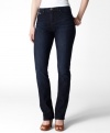 A gorgeously rich blue wash adds depth to Levi's wildly-flattering 512 straight leg jeans!