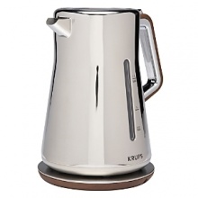 Rise and shine with this sleek, high gloss stunner. Crafted of stainless steel and chrome, and accented with natural wood, this kettle is equal parts beauty and brains. Rise and shine with this sleek, high gloss stunner. Crafted of stainless steel and chrome, and accented with natural wood, this kettle is equal parts beauty and brains.
