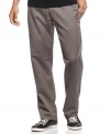 Relax and still look fit in these Pinbone pants from Marc Ecko Cut & Sew. Featuring a straight leg fit in a herringbone weave, they're an ideal transitional look, from business to casual.