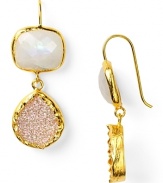Make every look dazzle with Coralia Leets' double drop earrings. These striking gemstones look effortless paired with slink knits or something cocktail dressier.