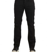 THE LOOKBanded waist with belt loopsConcealed front zip with hook tab closureFive-pocket styleWrinkled accentsStraight-leg silhouetteTHE FITRise, about 9Inseam, about 32THE MATERIAL97% cotton/3% spandexCARE & ORIGINMachine washImported