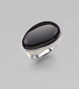 From the Scultura Collection. Rich onyx cabochon makes a statement on this curvaceous creation of sterling silver.Onyx cabochon Sterling silver Width, about 1 Imported