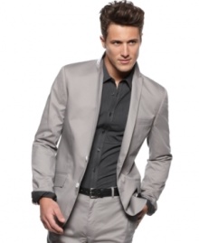 Button up your casual business look with this two-button blazer from INC.
