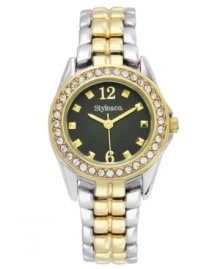 Classic watch styling beautified with shimmering accents and golden shine, by Style&co. Classic watch styling beautified with shimmering accents and golden shine, by Style&co.