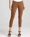 Rendered in an earthy hue, these AG Adriano Goldschmied jeans feature a skinny silhouette and roll-up hems.