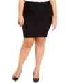 A must-have in every girl's closet: Baby Phat's plus size pencil skirt-- it's perfect for work!