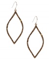 Moroccan mystique. This pair of oblong-shaped drop earrings from Lucky Brand takes inspiration from the African nation in a bold direction. Crafted from gold-tone mixed metal with glass pave accents. Approximate drop: 1-7/8 inches.