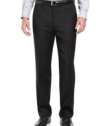 Round out your dress wardrobe with classic black pants from Lauren by Ralph Lauren.