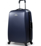 All the best travel tech, all packed into one piece. The Samsonite Crusair upright features a hard-shell design that combines the strength of ABS with the lightness of polycarbonate, plus a 360-degree spinner wheel system, to usher in a new age of durability and mobility for today's elite traveler. 10-year warranty.