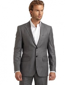JACKETTailored from world-renowned Ermenegildo Zegna wool/silk. JACKETTailored from world-renowned Ermenegildo Zegna wool/silk.