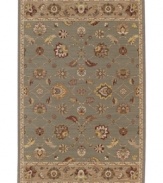Intricate latticework is marked with antique-inspired florals and medallions in the Shropshire area rug from Karastan, offering a sophisticated, yet casual design for your floors. Crafted of rich New Zealand wool.