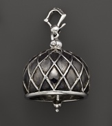 Inspired by Zen philosophy, this intricately detailed, blackened and polished sterling silver meditation bell from Paul Morelli jingles softly.