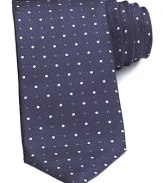 Reinvigorate your collection with a natty pin and polka dot tie from Canali, rendered in lustrous Italian silk, the perfect finish for an upbeat, refined presentation.