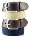 Stretch out your casual accessories with this belt from Tommy Hilfiger.