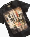 Express yourself. He'll make a striking impression in this artistic graphic t-shirt from Epic Threads.