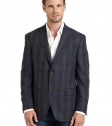 THE LOOKNotch lapelFront button closureLong button cuff sleevesChest besom pocketFront flap pocketsTailored seamsDouble vented back hemTHE MATERIALWoolFully linedCARE & ORIGINDry cleanMade in CanadaThis item was originally available for purchase at Saks Fifth Avenue OFF 5TH stores. 