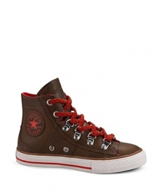 Boot up for fall! This updated sneaker adds hinged eyelets and two-tone woven laces for a seriously sturdy look. Boot up for fall! This updated sneaker adds hinged eyelets and two-tone woven laces for a seriously sturdy look.