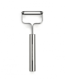 A seasoned pro! Have the tools to take on the kitchen and conquer cooking. Make fruits and veggies the centerpiece of every meal with the ease of this stainless steel peeler. Made to fit comfortably in your hand, the sturdy and balanced design cleans up fast in the dishwasher. A seasoned pro! Have the tools to take on the kitchen and conquer cooking. Make fruits and veggies the centerpiece of every meal with the ease of this stainless steel peeler. Made to fit comfortably in your hand, the sturdy and balanced design cleans up fast in the dishwasher.