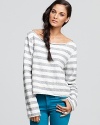 Style, meet comfort. This The Tee by Joe's striped sweatshirt is laid-back yet oh-so-stylish.