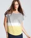 This super-supple Soft Joie tee boasts a cool dip-dye effect for a trend-perfect finish.