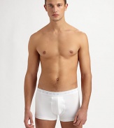 The comfort and softness of Egyptian cotton, cut with a slim fit and logo detail on the elastic waist. Pack of 3 95% cotton/5% Lycra Machine wash Imported 