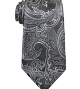 Add a pattern into your look. This paisley tie from Perry Ellis is a sophisticated take on a favorite.