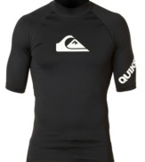 Catch the big one with all the protection you need. This rashguard from Quiksilver is the right gear for the sand and surf.