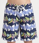A brilliant turtle print adorns these quick-dry trunks, complete with drawstring waist for an easy fit.Drawstring waistMesh liningPolyamideMachine washImported