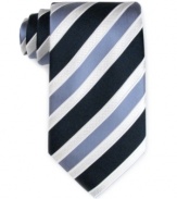 Two immutable rules of dressed-up style: sometimes the suit makes the man and sometimes the perfect striped tie sends the right message without saying a word.