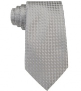 Earn your next tropical vacation in sleek style when you tie on this subtle refined print from Donald Trump.