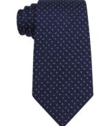 Put an exclamation point on serious style with this silk tie from DKNY.