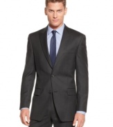 Kick your dress wardrobe up a notch. This slim-fit blazer from Alfani Red has the most modern fit.
