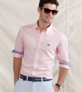 Add some contrast to your basic preppy look this shirt from Tommy Hilfiger.