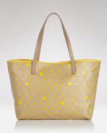 Take your handbag arsenal in a trend-right direction with MARC BY MARC JACOBS' logo-coated tote. In an errand friendly size, this bag lives for your essentials (all of them.) Take your handbag arsenal in a trend-right direction with MARC BY MARC JACOBS' logo-coated tote. In an errand friendly size, this bag lives for your essentials (all of them.)