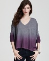 A trend-right ombre print emboldens this chicly boxy tee from C&C California.