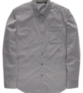Fine lines. School yourself in the elements of style with this sleek striped shirt from Sean John. (Clearance)