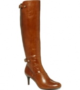 Classic tall boots you'll come back to time and again. The Acomeback boots by Nine West feature a smooth shaft with two small buckled strap embellishments.