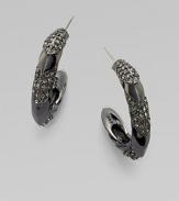EXCLUSIVELY AT SAKS.COM A pretty piece with structure and shine, accented in black rhinestones.Hematite plated brassGlass stonesLength, about 1½Post backImported 
