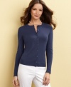 This soft Everyday Value cardigan from Charter Club is a classic look that never goes out of style. Try one in every color!