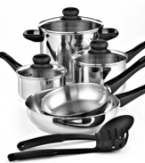 Get back to basics. A well-powered kitchen has all of the necessary essentials to get each & every job done well, and this starter set has the essentials-from fry pan to stockpot to pasta spoon-for confident & precise prep.