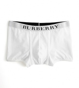Underwear briefs with contrasting Burberry logo across elastic waistband.