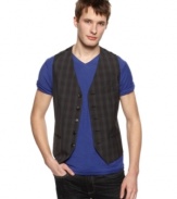 This hip layer from Kenneth Cole Reaction is something you'll want to in-vest in for your casual cool.