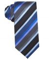 Stripes and silk come together for one stylish tie by Alfani.